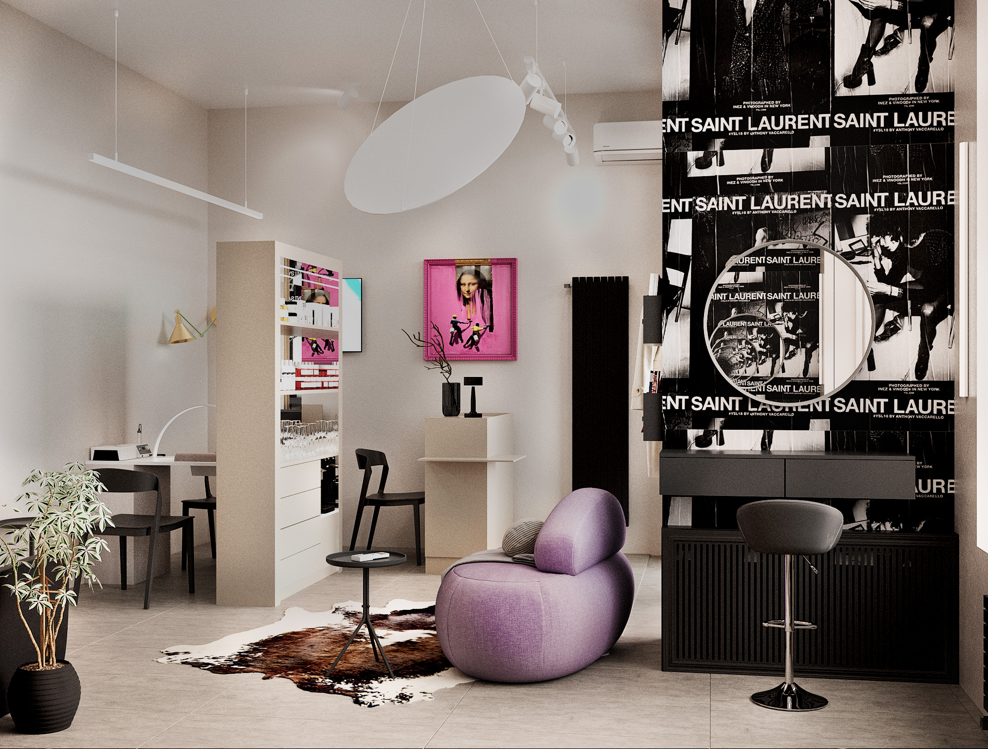 Дизайн-проект и рендер салона красоты, Новосибирск