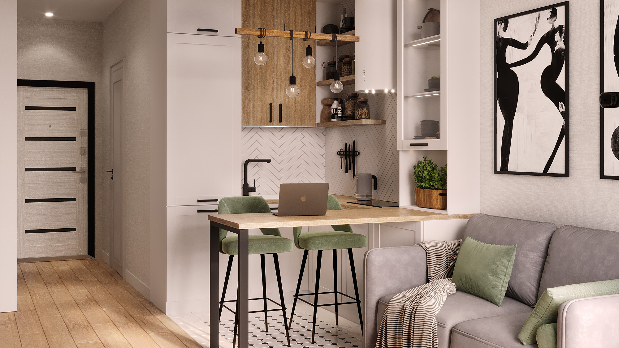 Визуализация интерьера студии