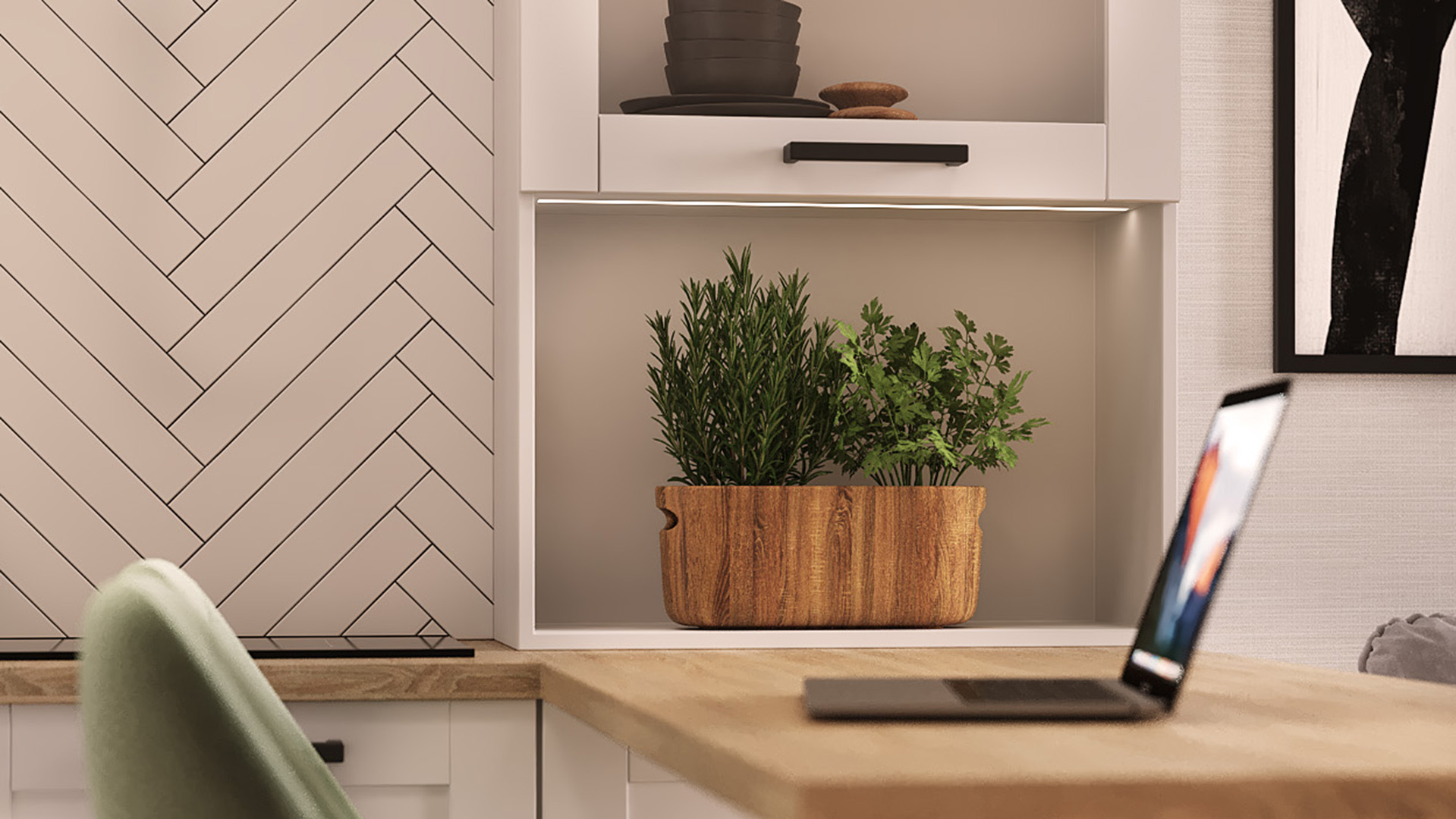 Визуализация интерьера гостиной