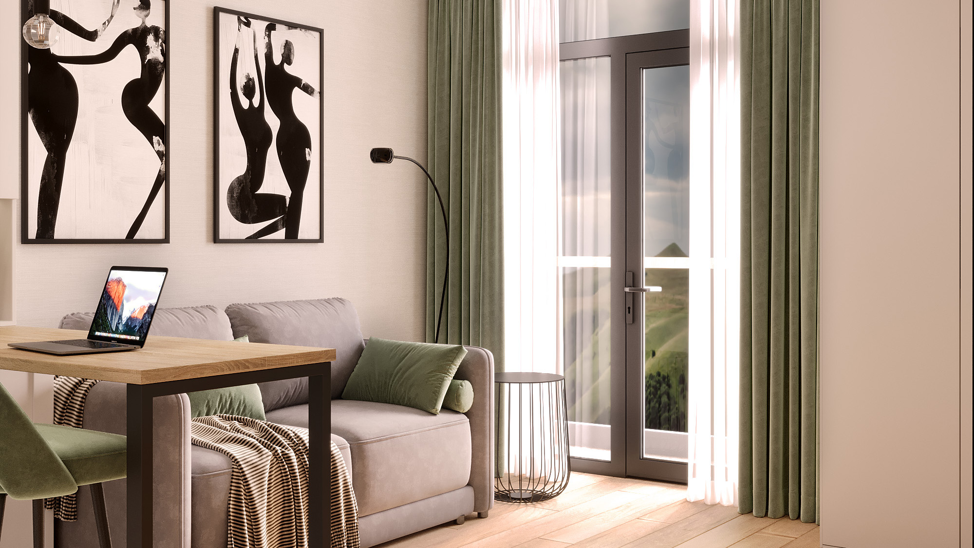 Дизайн-проект и визуализация студии